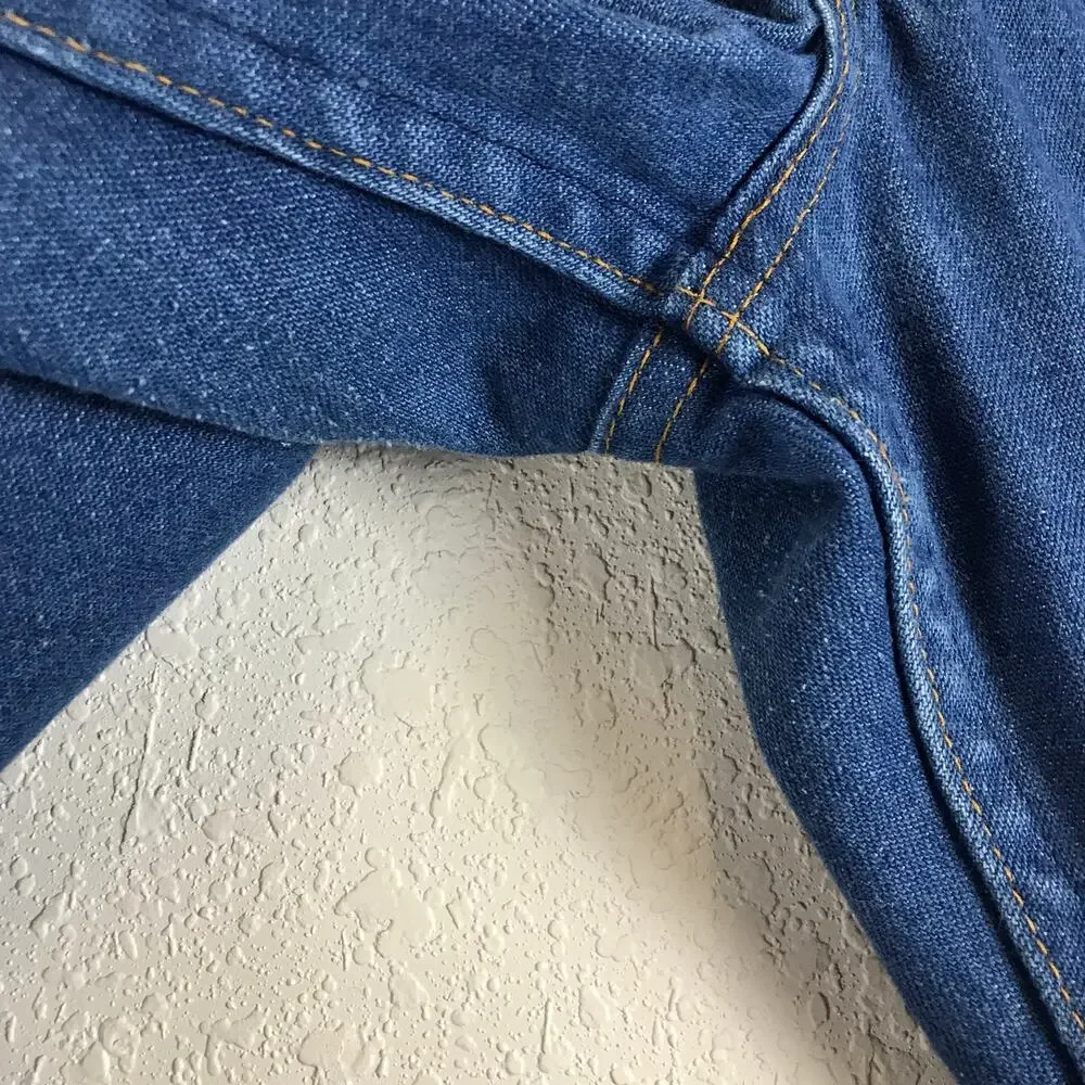 Vintage Levi's 517 1970's Orange Tab Talon Zipper Boot Cut USA Made Blue Jeans